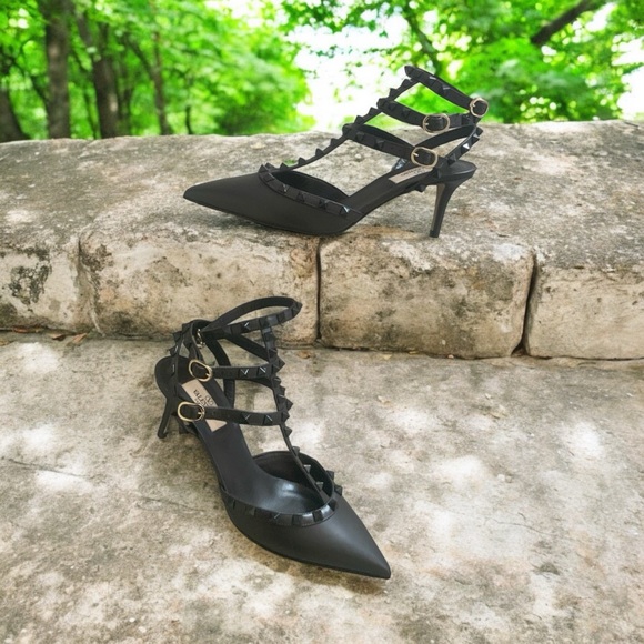 NWOB Valentino Garavani Rockstud Caged Sandal Pumps Size 39 $1190 - Picture 6 of 7